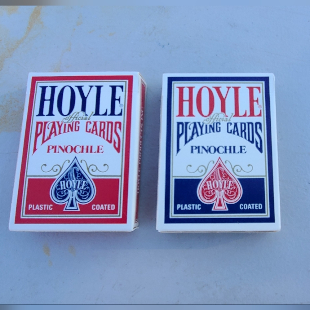 Vint (N.O.S) Factory Sealed Hoyle Official Playing Cards Pinochle 1211 (2 Decks)